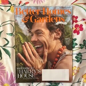 Harry Styles Better Home & Gardens Floral Magazine Cover feature June 2022